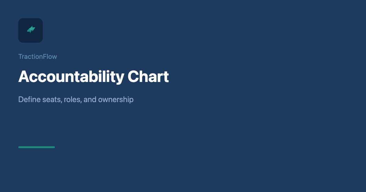 Accountability Chart - Define Roles | TractionFlow